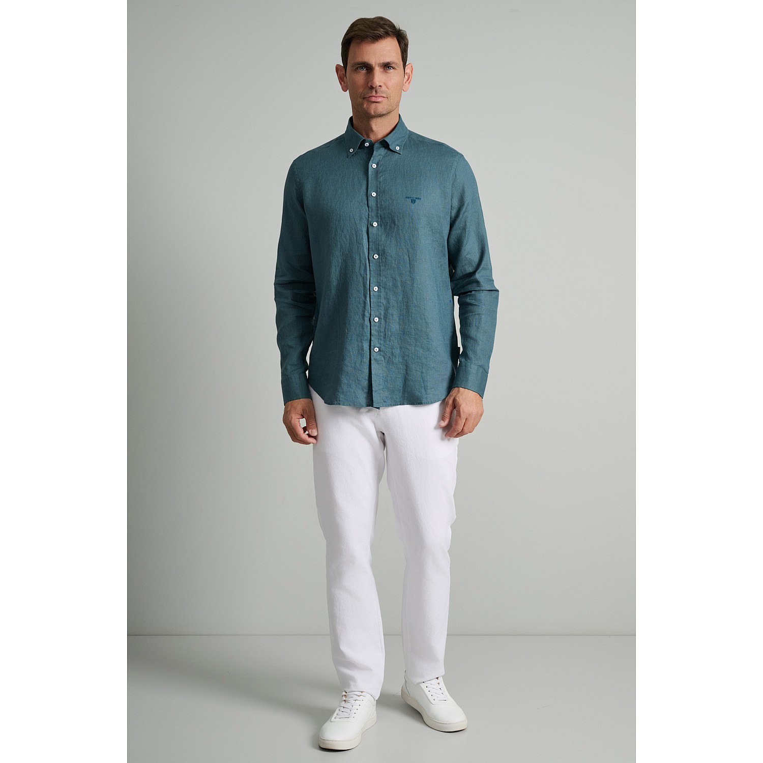 Navy & Green Ανδρικό Πουκάμισο Comfort Fit