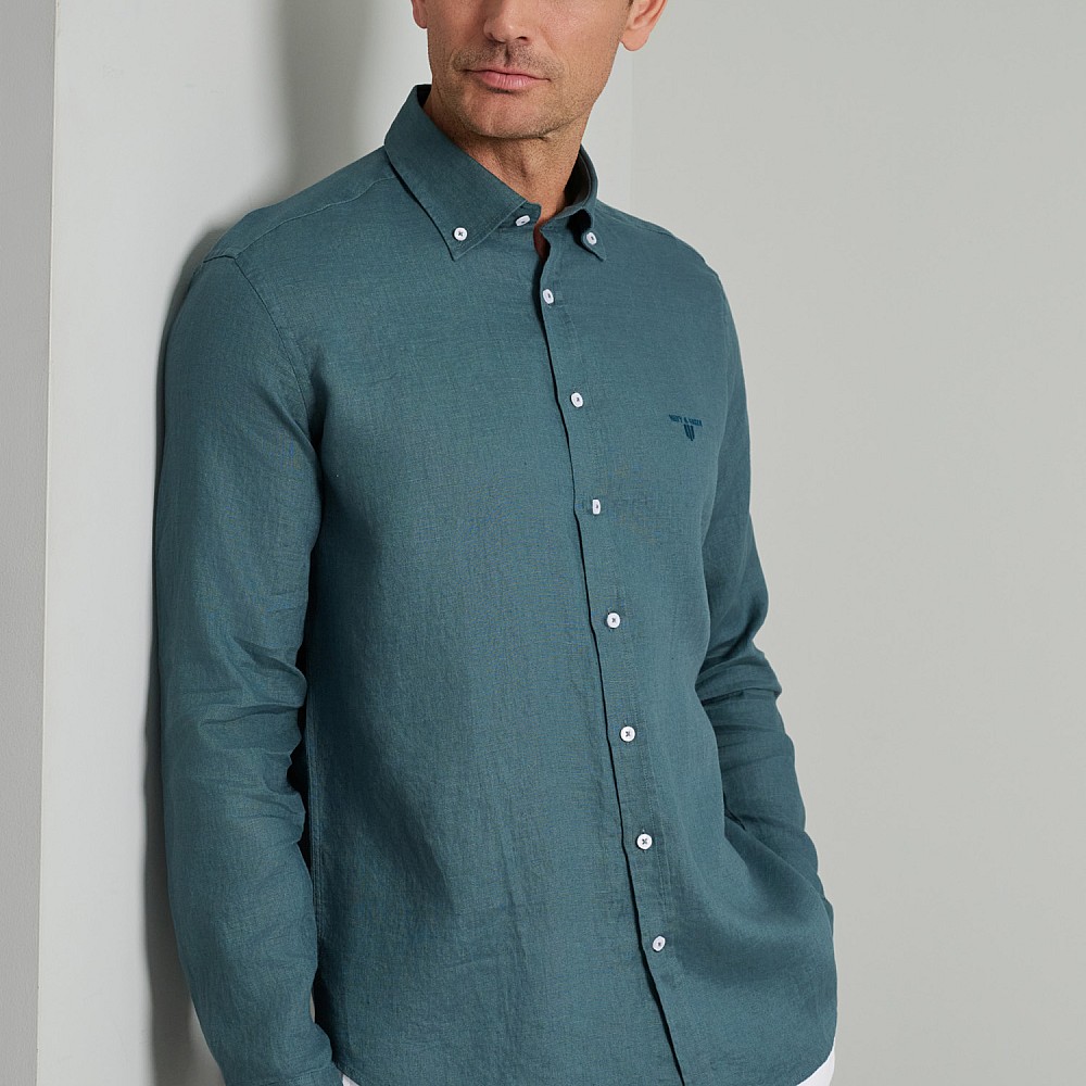 Navy & Green Ανδρικό Πουκάμισο Comfort Fit