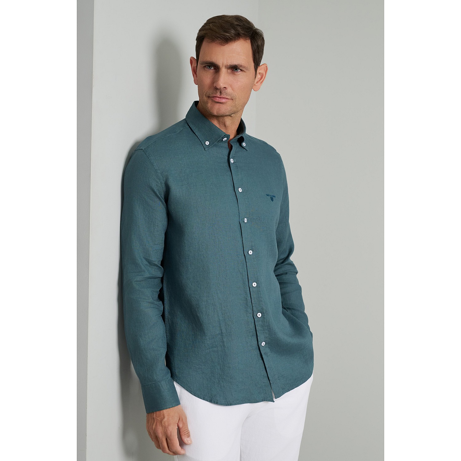 Navy & Green Ανδρικό Πουκάμισο Comfort Fit