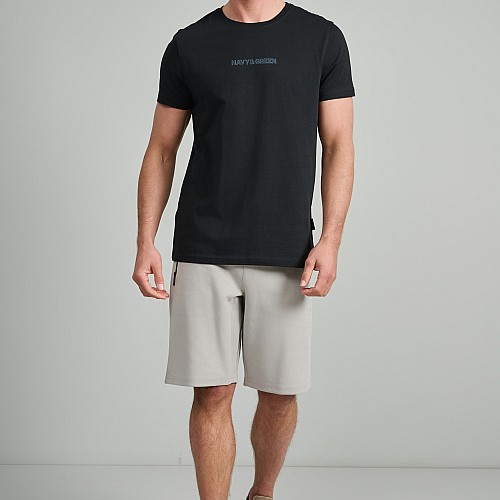 Navy & Green Ανδρικό T-Shirt Custom Fit 100% Βαμβάκι