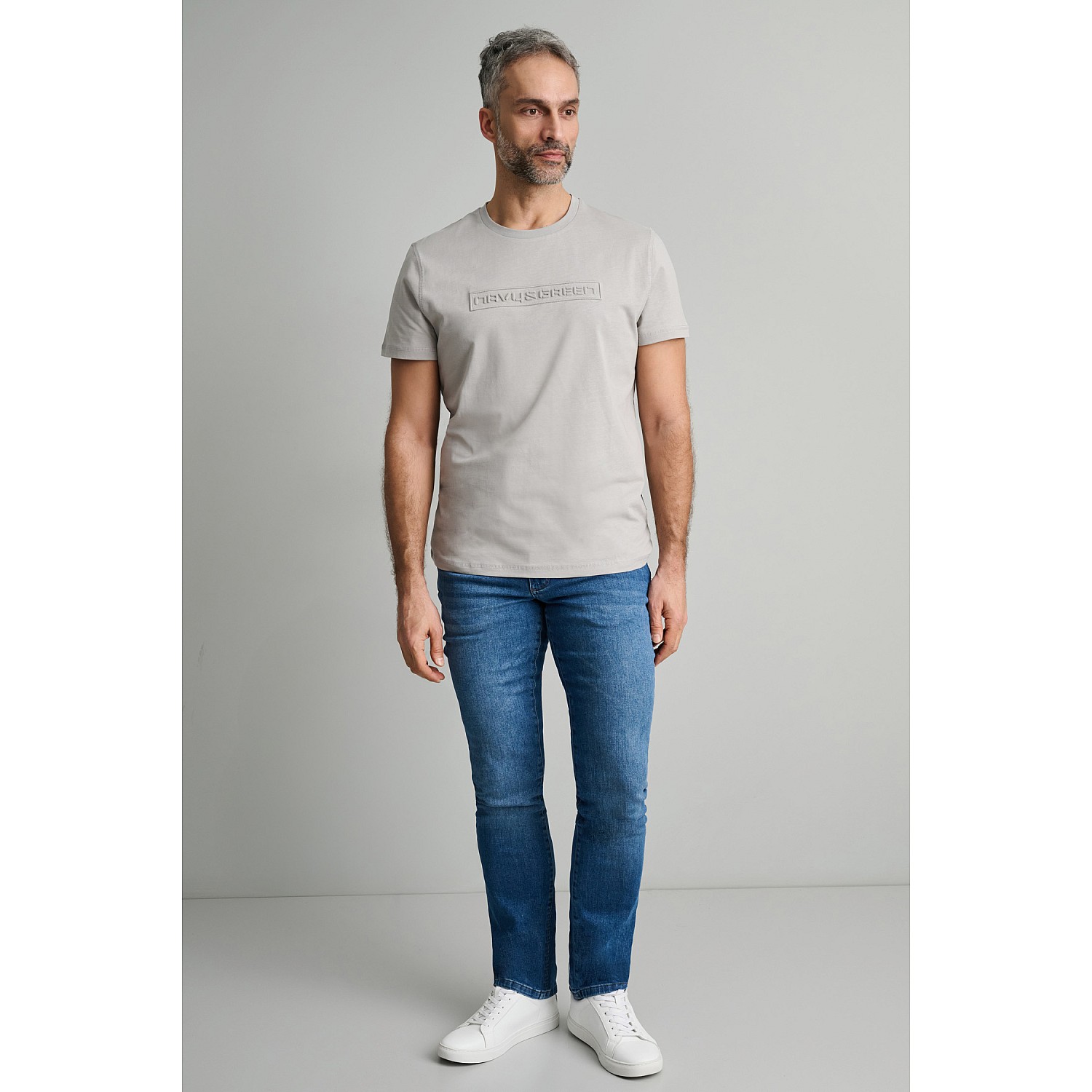 Navy & Green Ανδρικό Jean Παντελόνι Low Waist