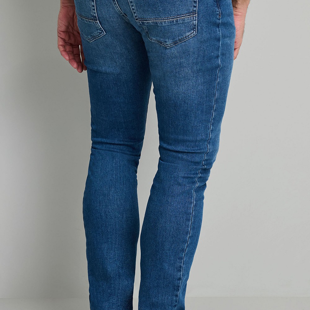 Navy & Green Ανδρικό Jean Παντελόνι Low Waist