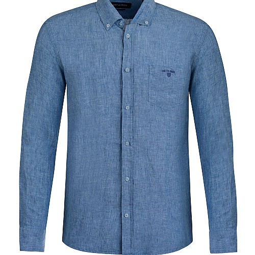 Navy & Green Ανδρικό Πουκάμισο Comfort Fit