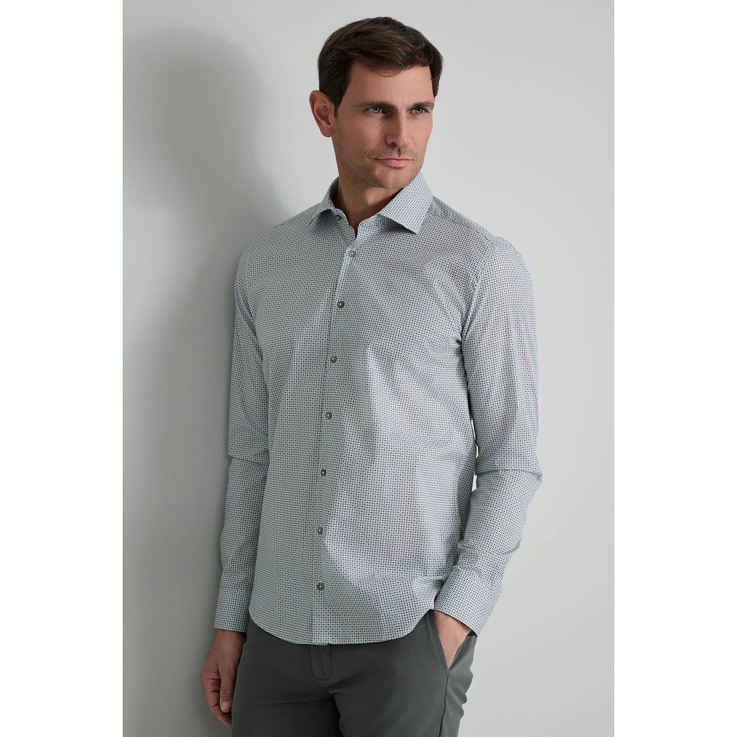 Navy & Green Ανδρικό Πουκάμισο Comfort Fit