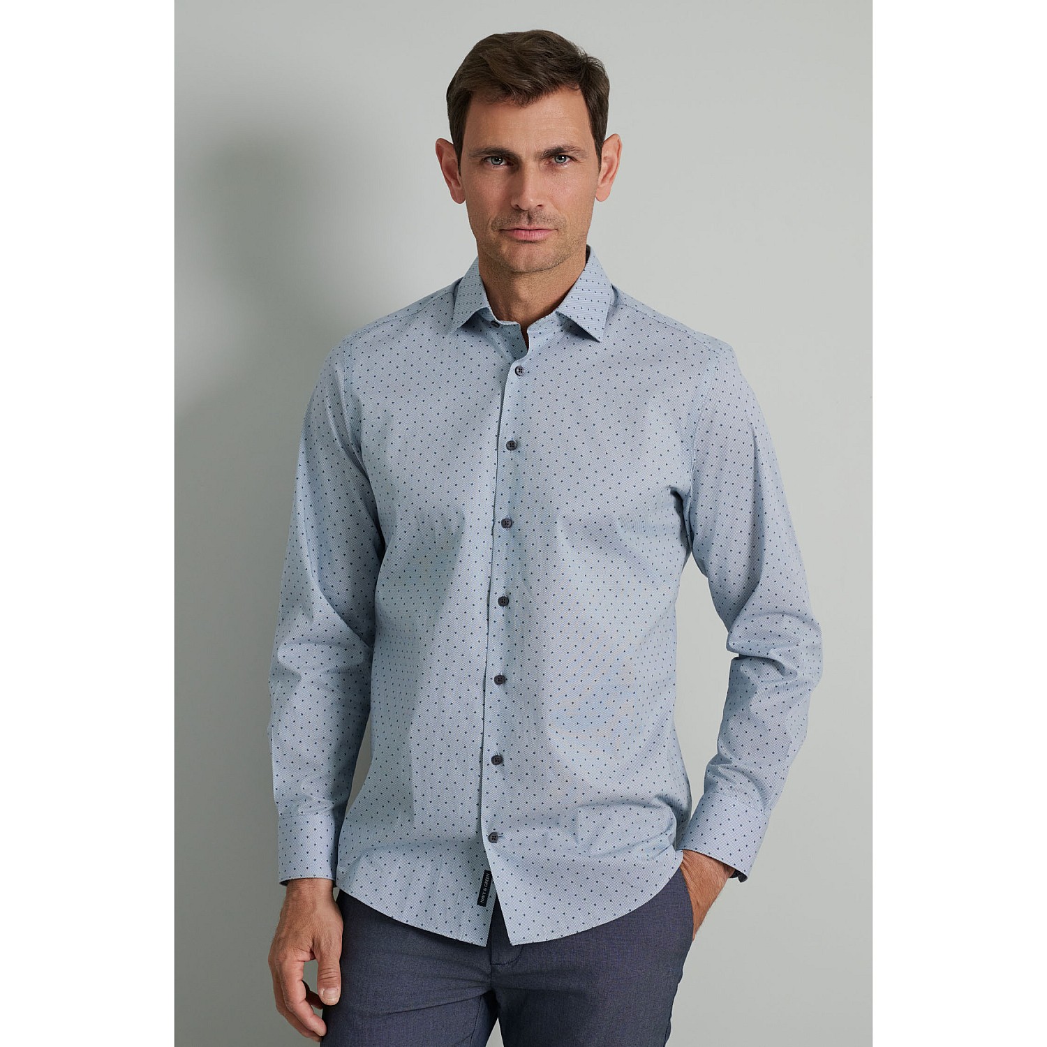 Navy & Green Ανδρικό Πουκάμισο Comfort Fit
