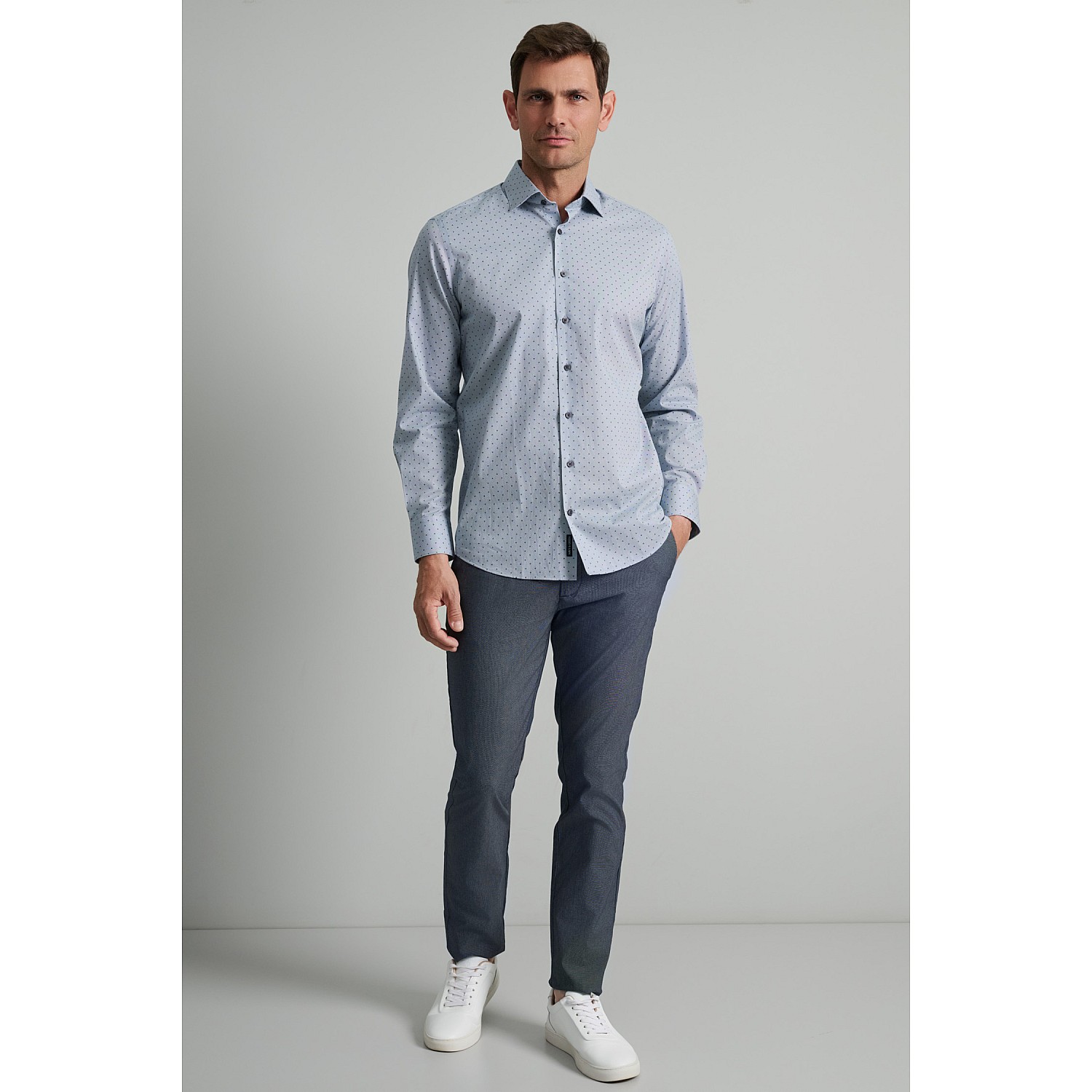 Navy & Green Ανδρικό Πουκάμισο Comfort Fit