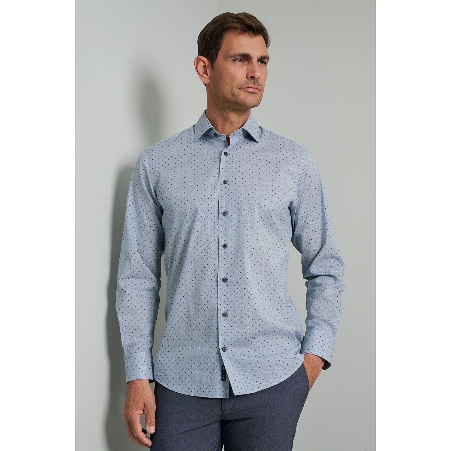 Navy & Green Ανδρικό Πουκάμισο Comfort Fit