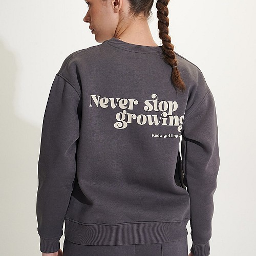 Sugarfree Βαμβακερη Oversized Φουτερ Μπλουζα Με Τυπωμα