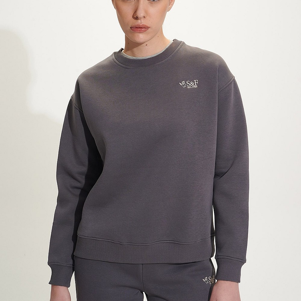 Sugarfree Βαμβακερη Oversized Φουτερ Μπλουζα Με Τυπωμα