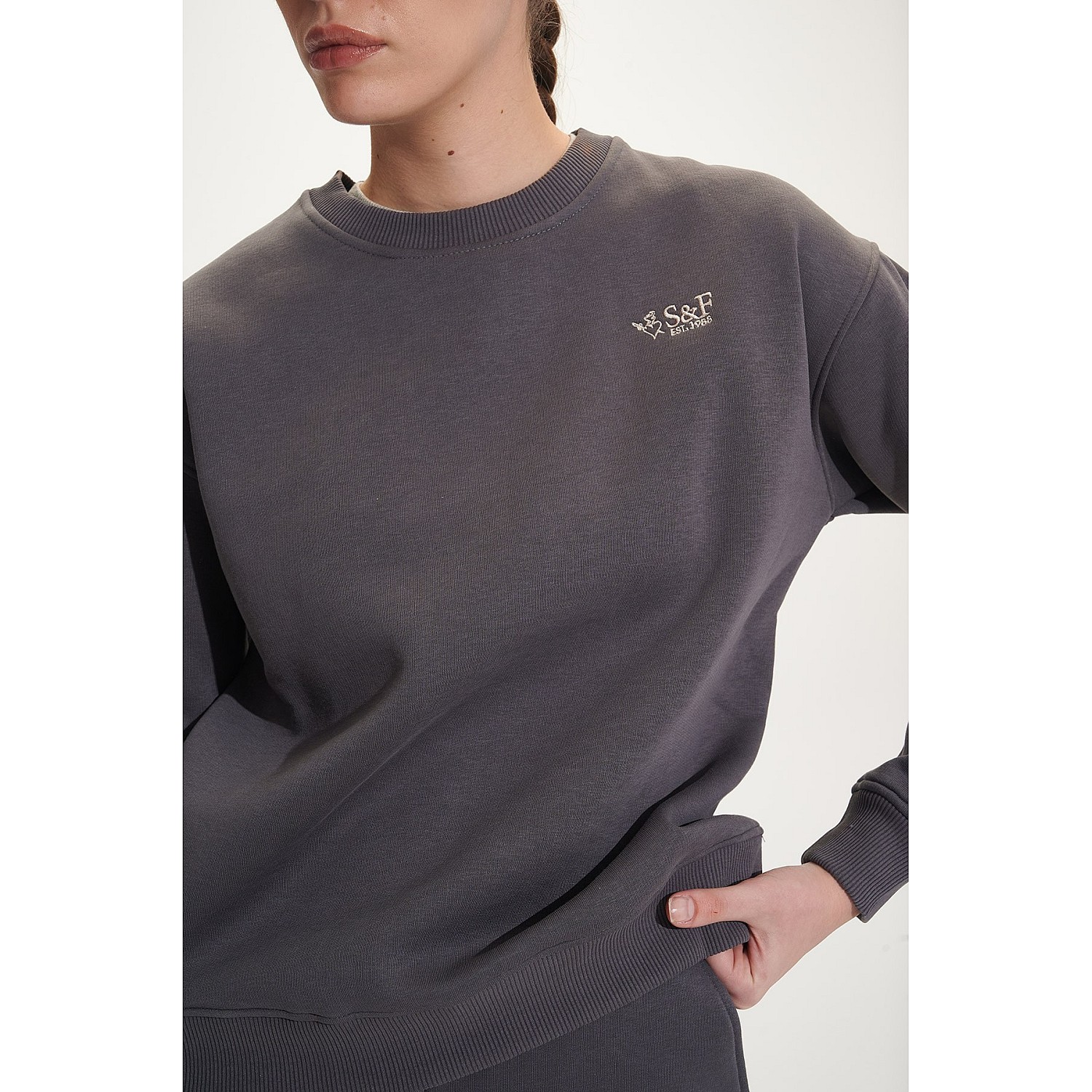 Sugarfree Βαμβακερη Oversized Φουτερ Μπλουζα Με Τυπωμα