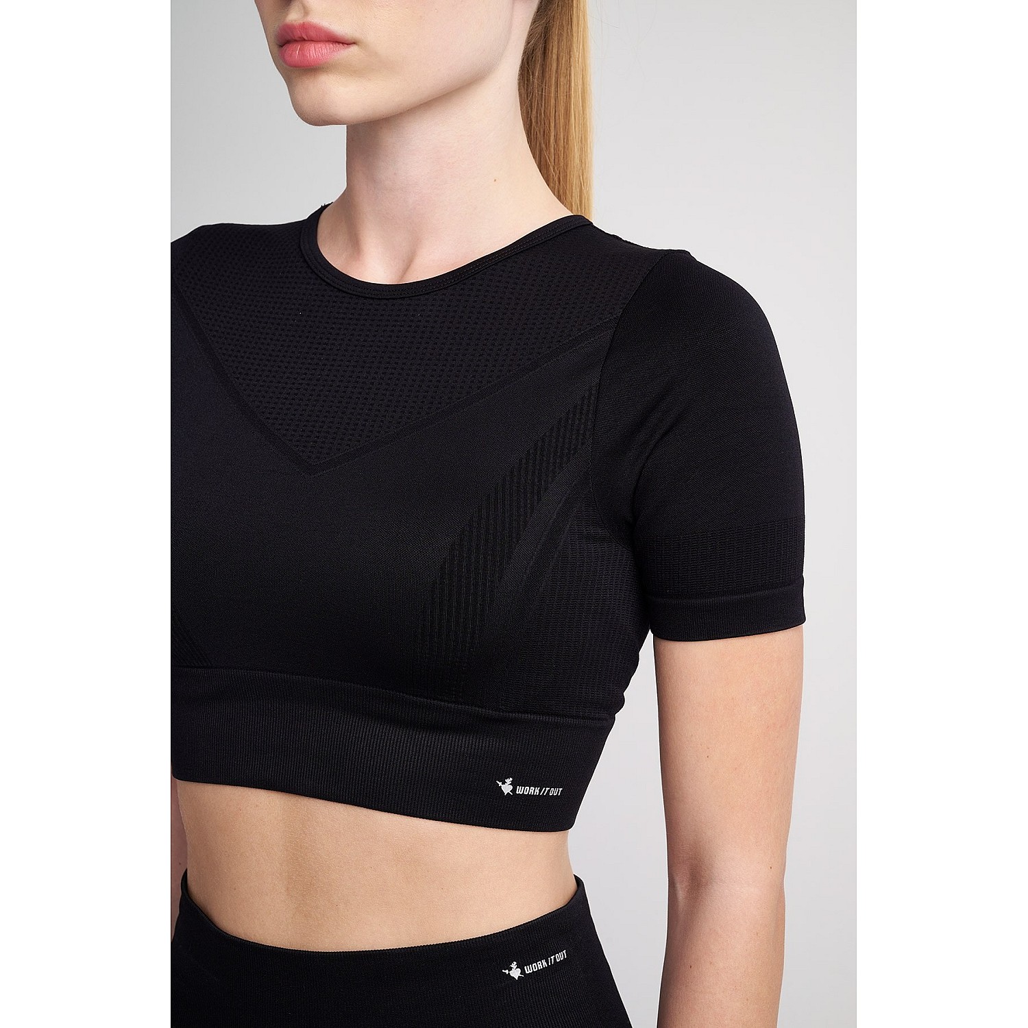 Sugarfree Seamless Kontomanikh Αθλητικη Κοντη Μπλουζα