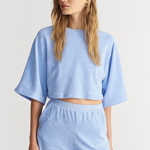 Sugarfree Oversized Πετσετε Κοντη Μπλουζα Με Μανικι 3/4
