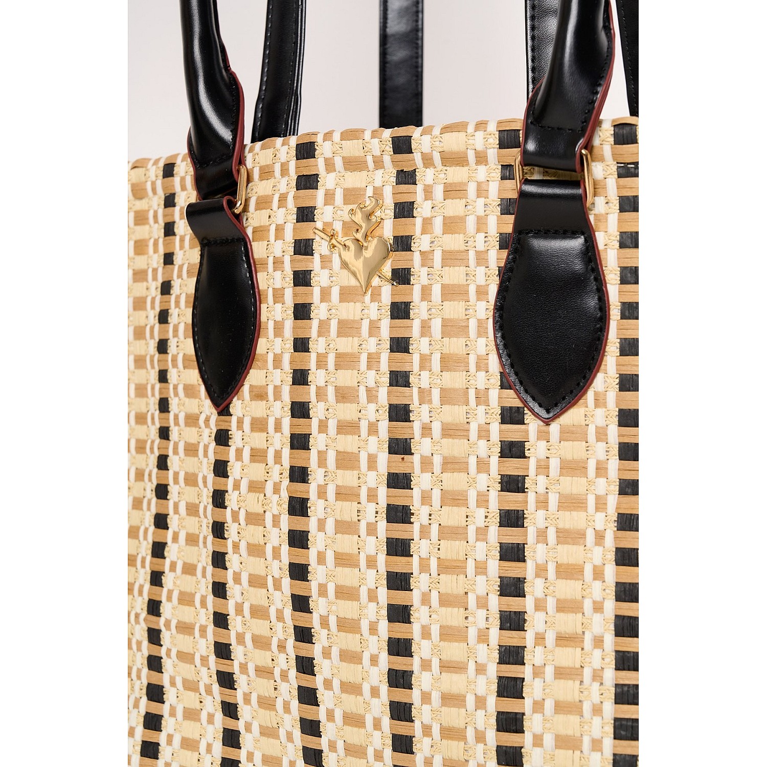 Sugarfree Ψαθινη Τσαντα Shopper Με Τυπωμα