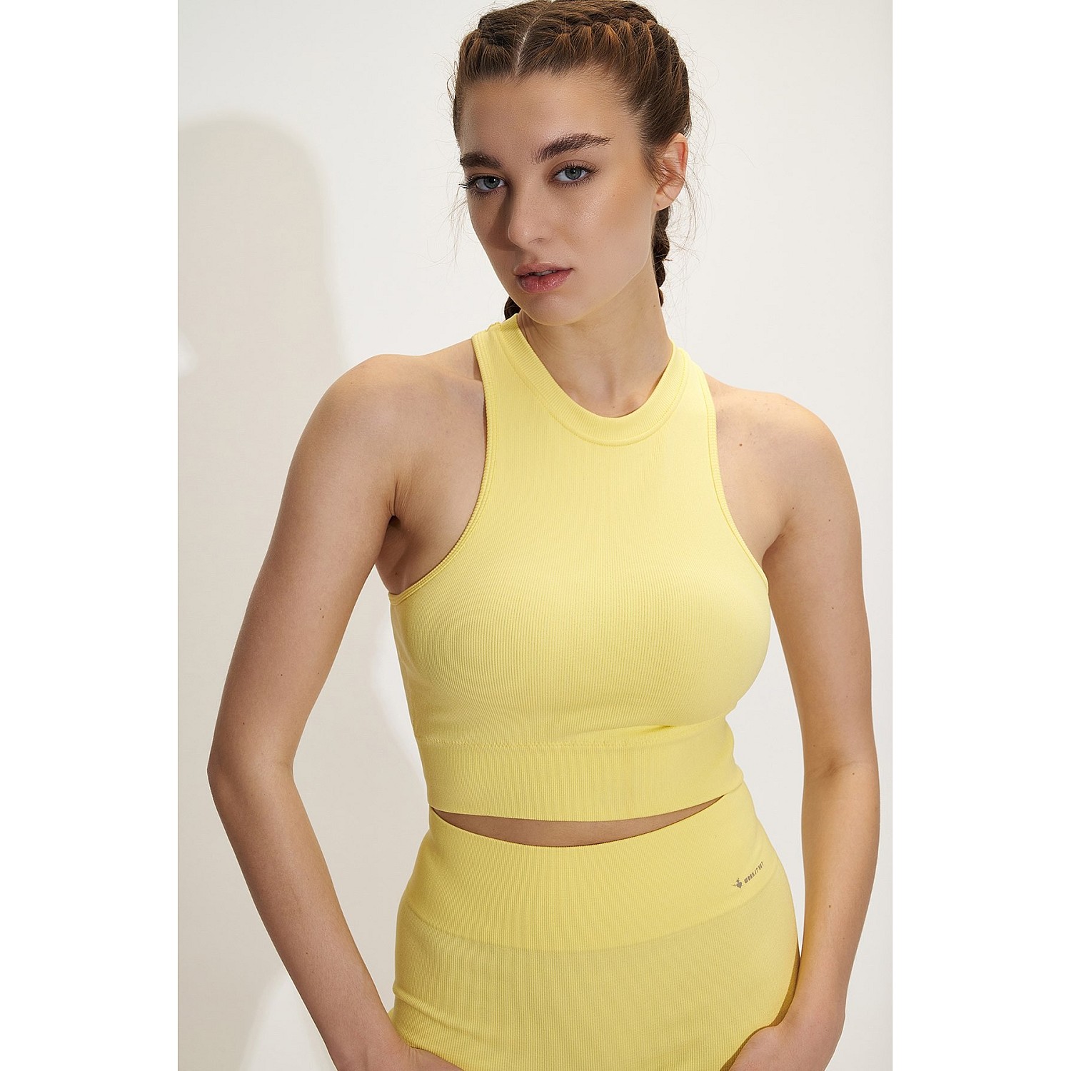 Sugarfree Seamless Αθλητικο Ριμπ Τοπ Μπουστaκι Γυμναστικης