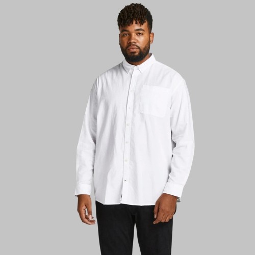Jack & Jones Μακρυμάνικo Τζιν Πουκάμισο σε Στενή Γραμμή NIGHT