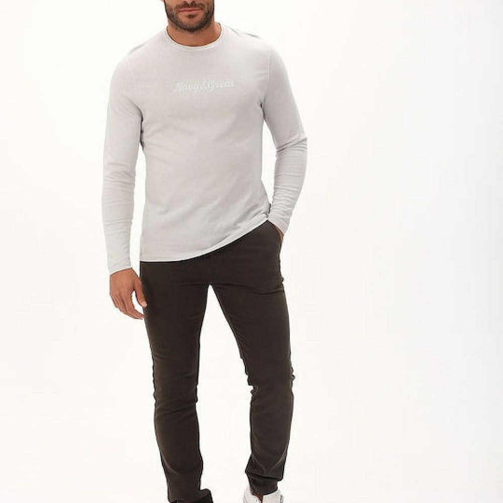 Navy & Green Ανδρικό Chino Παντελόνι