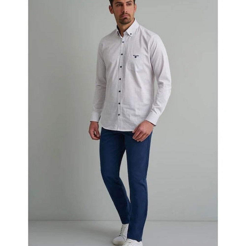 Navy & Green Ανδρικό Chino Παντελόνι