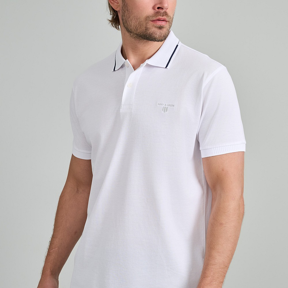 Navy & Green Ανδρική Μπλούζα Polo 100% Βαμβάκι