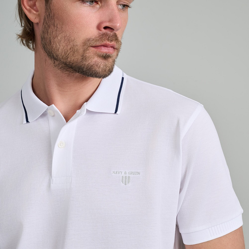 Navy & Green Ανδρική Μπλούζα Polo 100% Βαμβάκι
