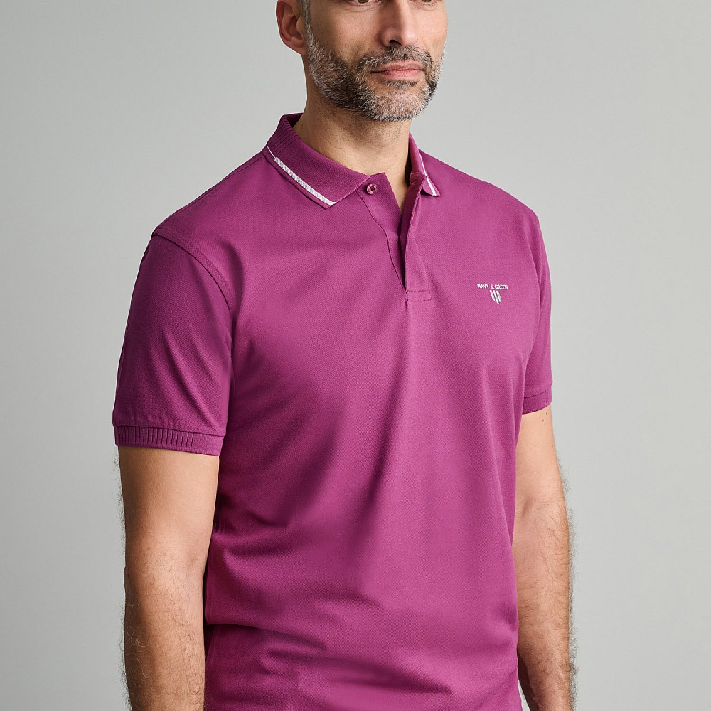 Navy & Green Ανδρική Μπλούζα Polo 100% Βαμβάκι
