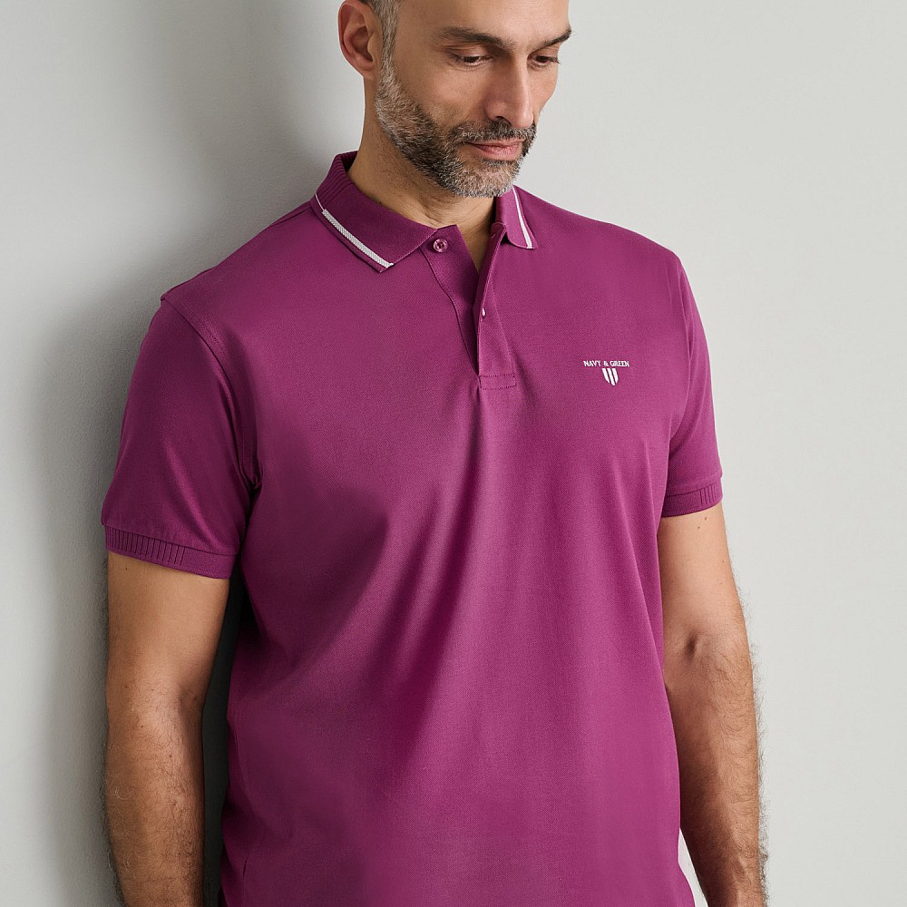 Navy & Green Ανδρική Μπλούζα Polo 100% Βαμβάκι