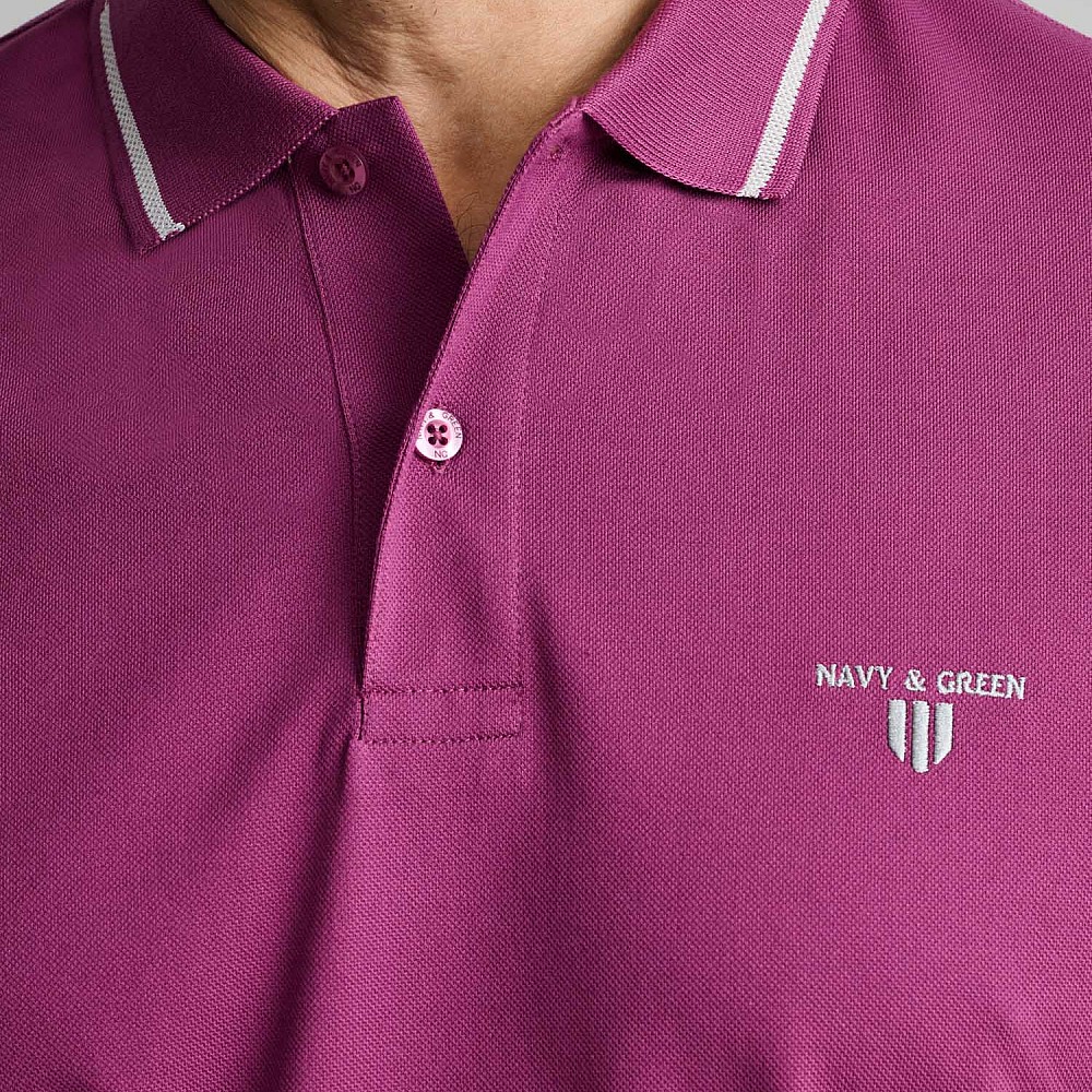 Navy & Green Ανδρική Μπλούζα Polo 100% Βαμβάκι