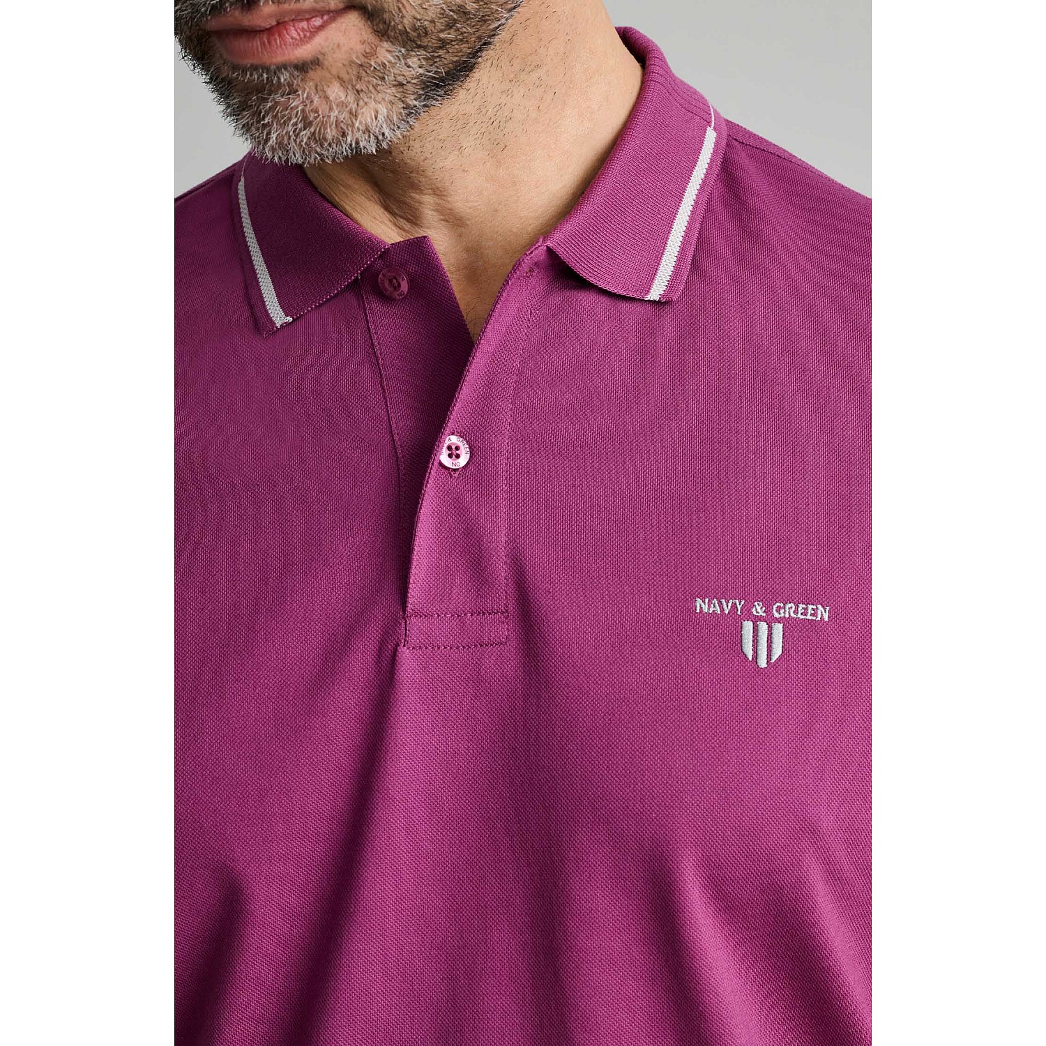 Navy & Green Ανδρική Μπλούζα Polo 100% Βαμβάκι