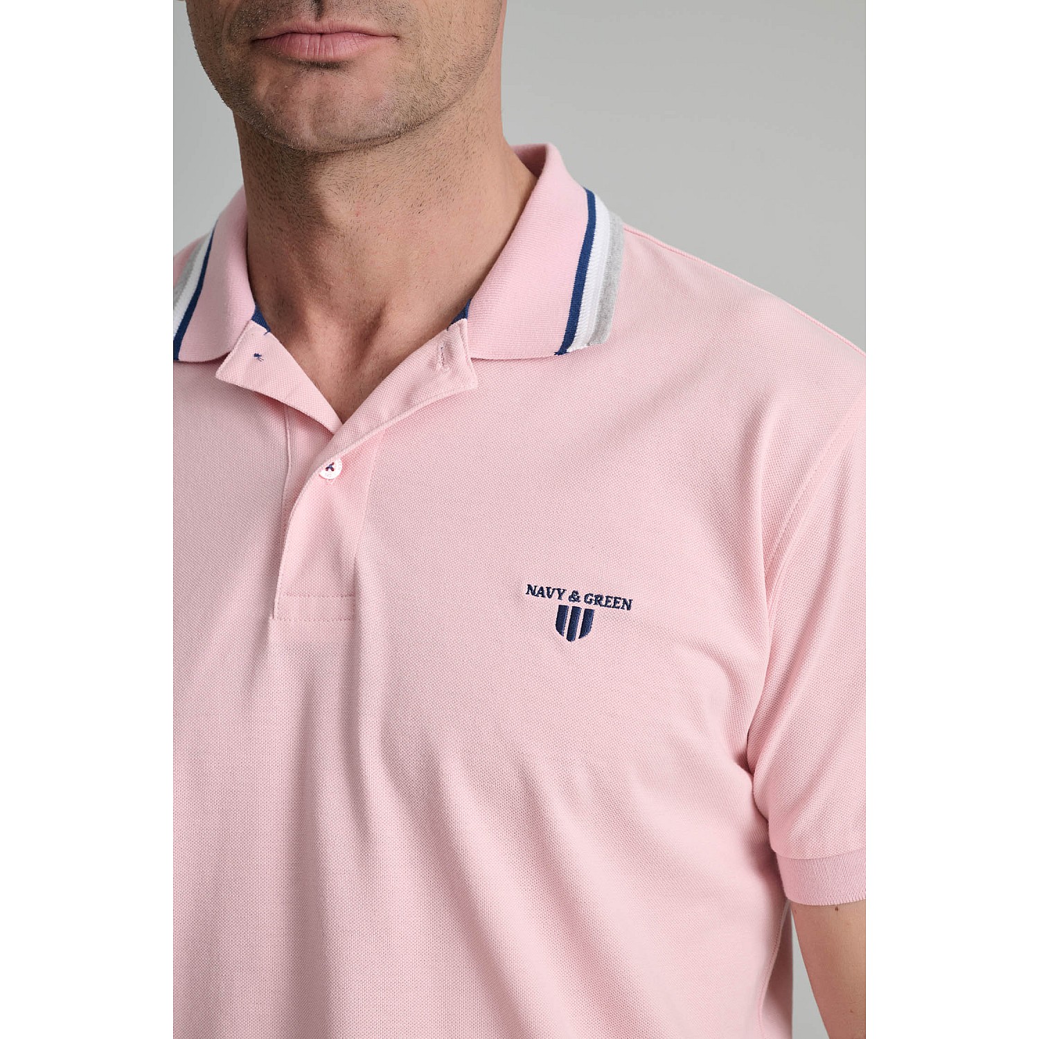 Navy & Green Ανδρική Μπλούζα Polo 100% Βαμβάκι