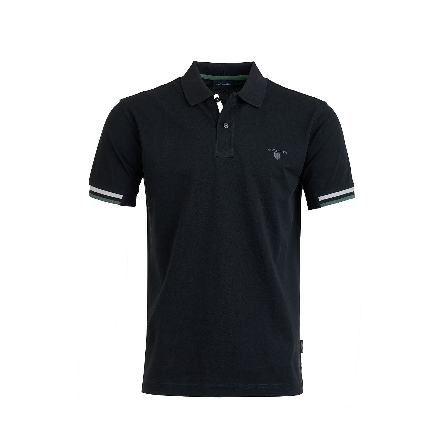 Navy & Green Ανδρική Μπλούζα Polo 100% Βαμβάκι