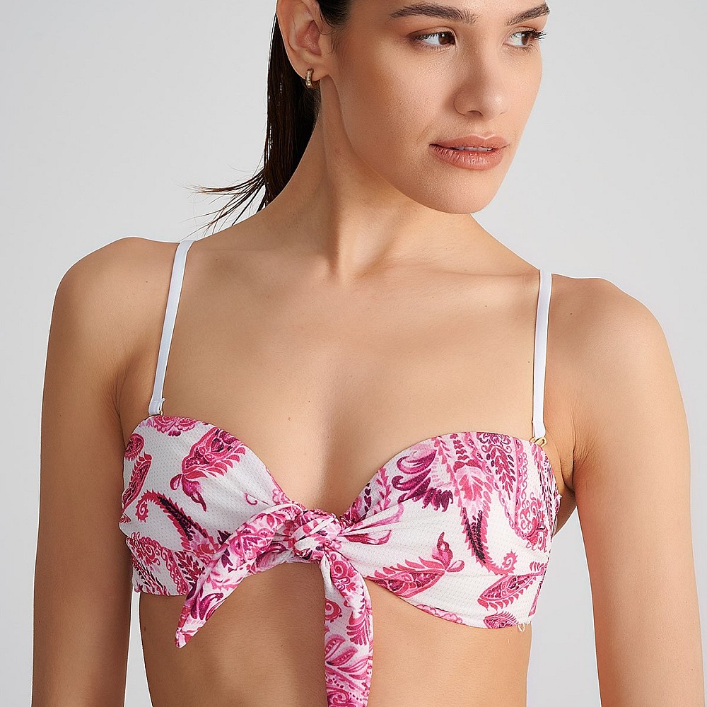 Sugarfree Στραπλες Push-Up Μαγιο Μπικινι Τοπ Με Φλοραλ Τυπωμα