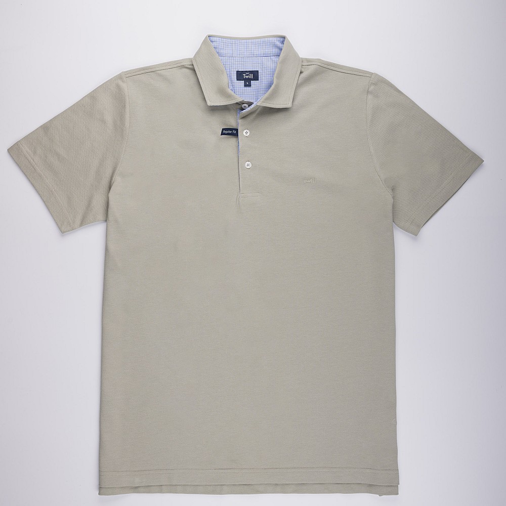 Twill Ανδρικό POLO K.M 100% COTTON ΜΟΝΟΧΡΩΜΟ ΜΕ ΣΤΟΛΙΣΜΑ