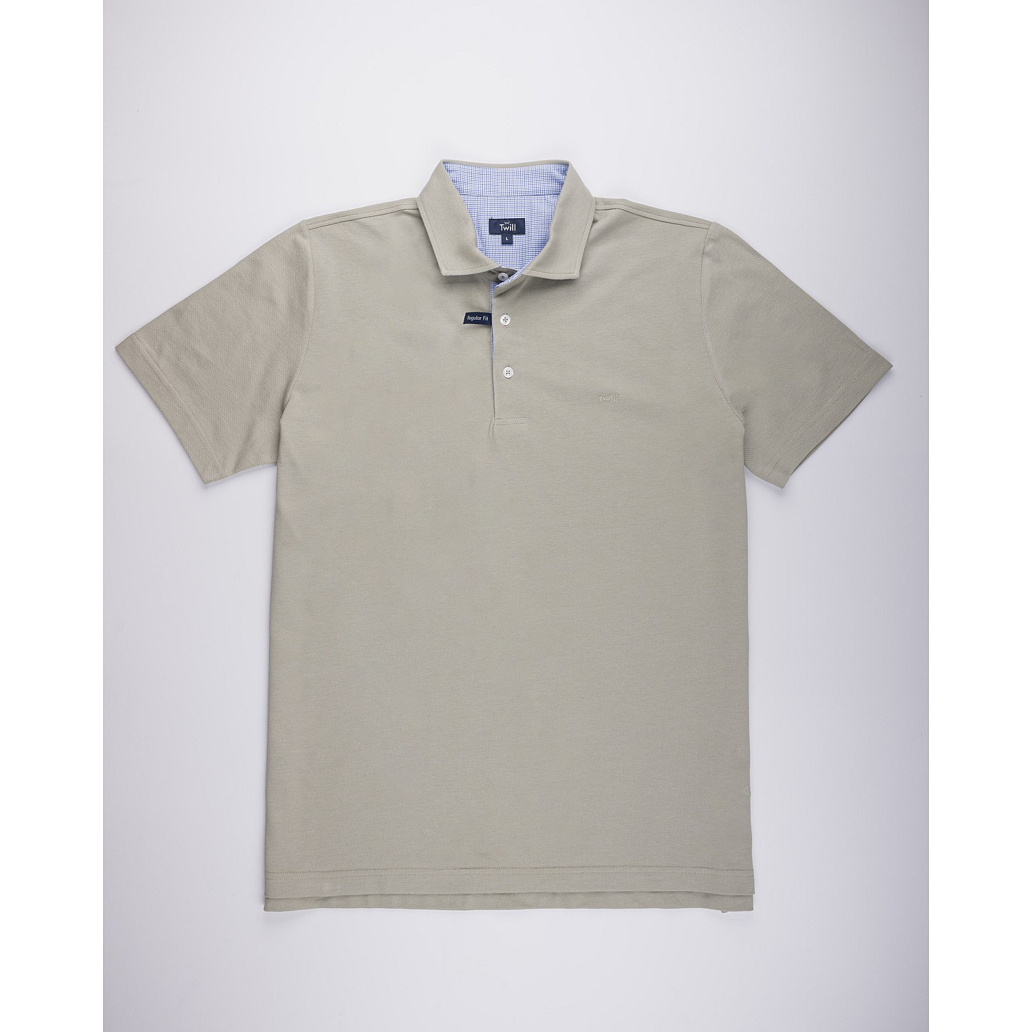 Twill Ανδρικό POLO K.M 100% COTTON ΜΟΝΟΧΡΩΜΟ ΜΕ ΣΤΟΛΙΣΜΑ