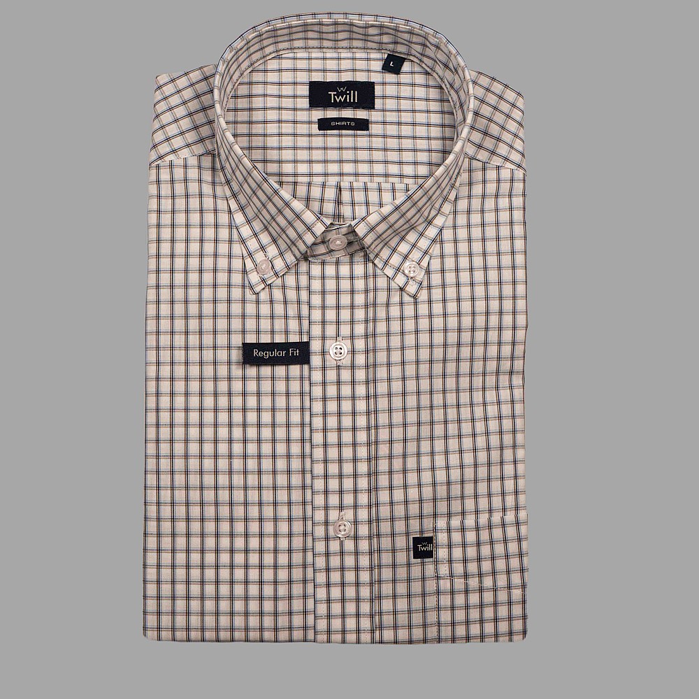 Twill Ανδρικό Button Down Sport Πουκάμισο Μ.Μ