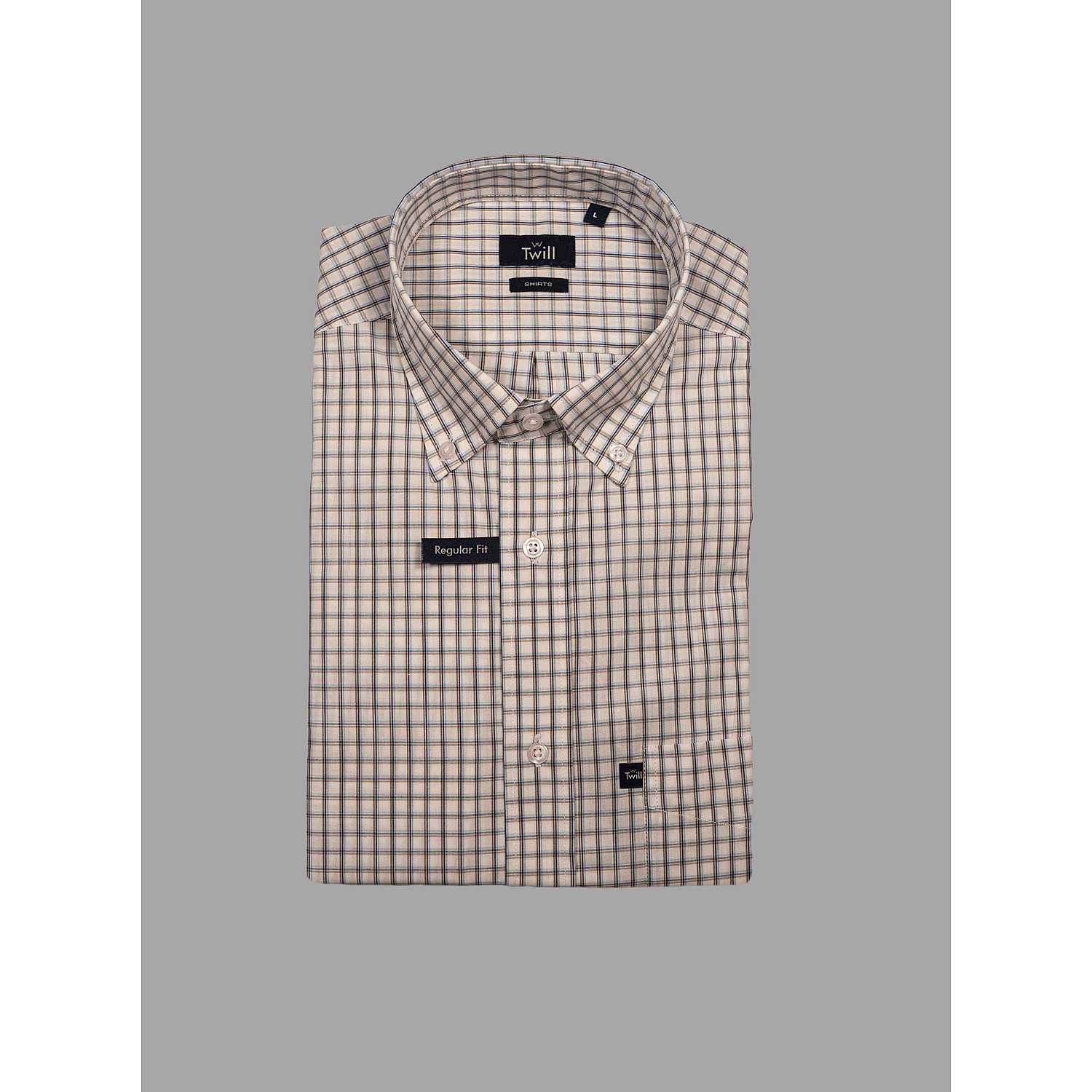 Twill Ανδρικό Button Down Sport Πουκάμισο Μ.Μ