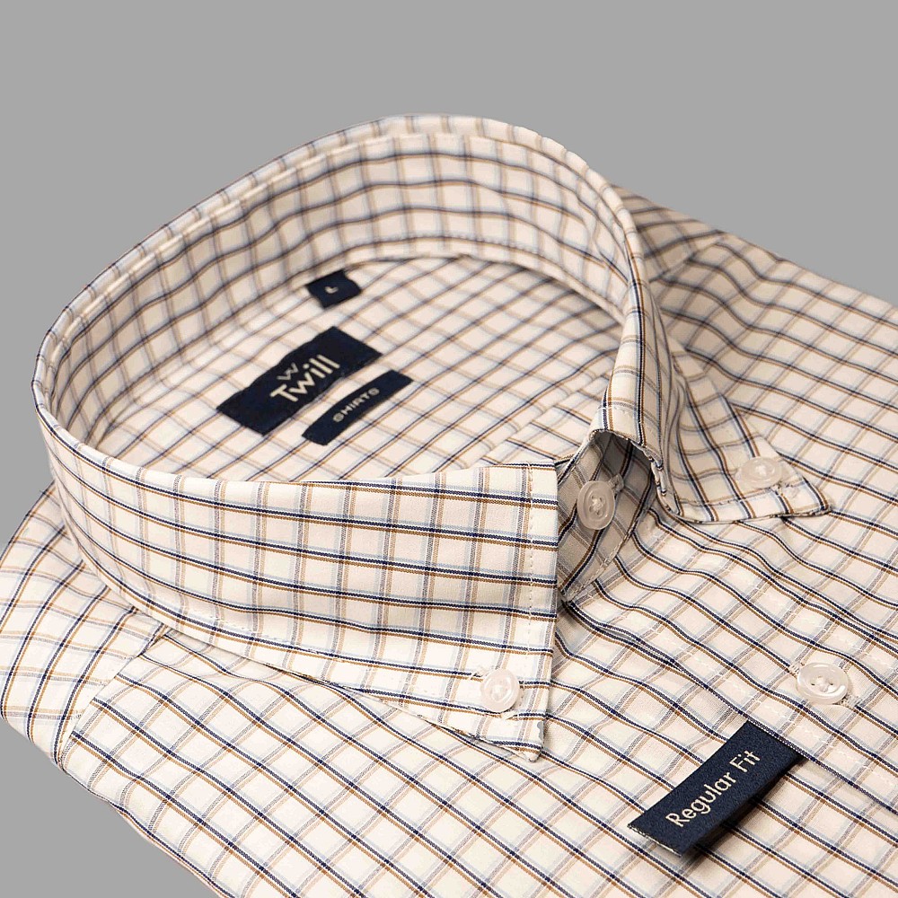 Twill Ανδρικό Button Down Sport Πουκάμισο Μ.Μ