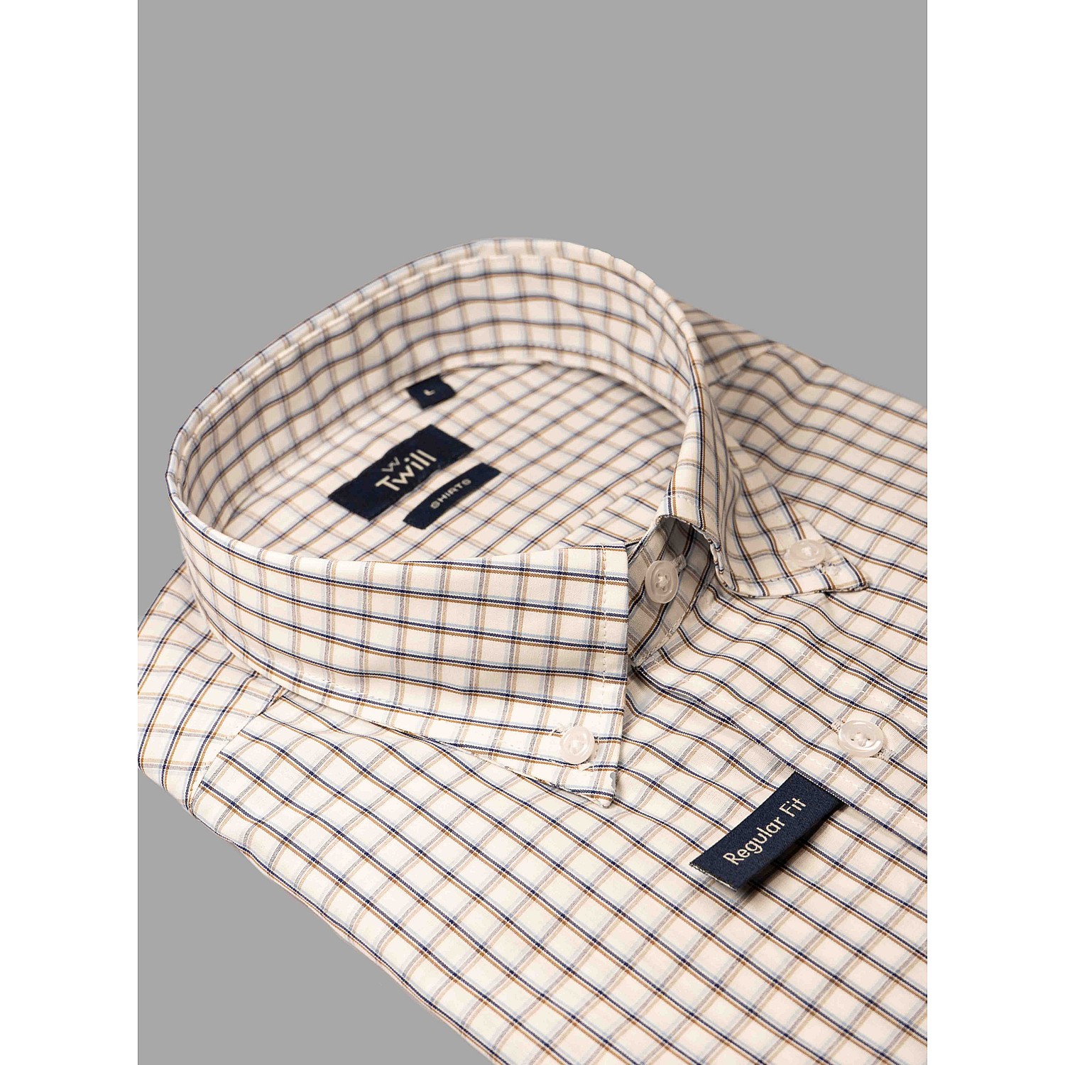Twill Ανδρικό Button Down Sport Πουκάμισο Μ.Μ