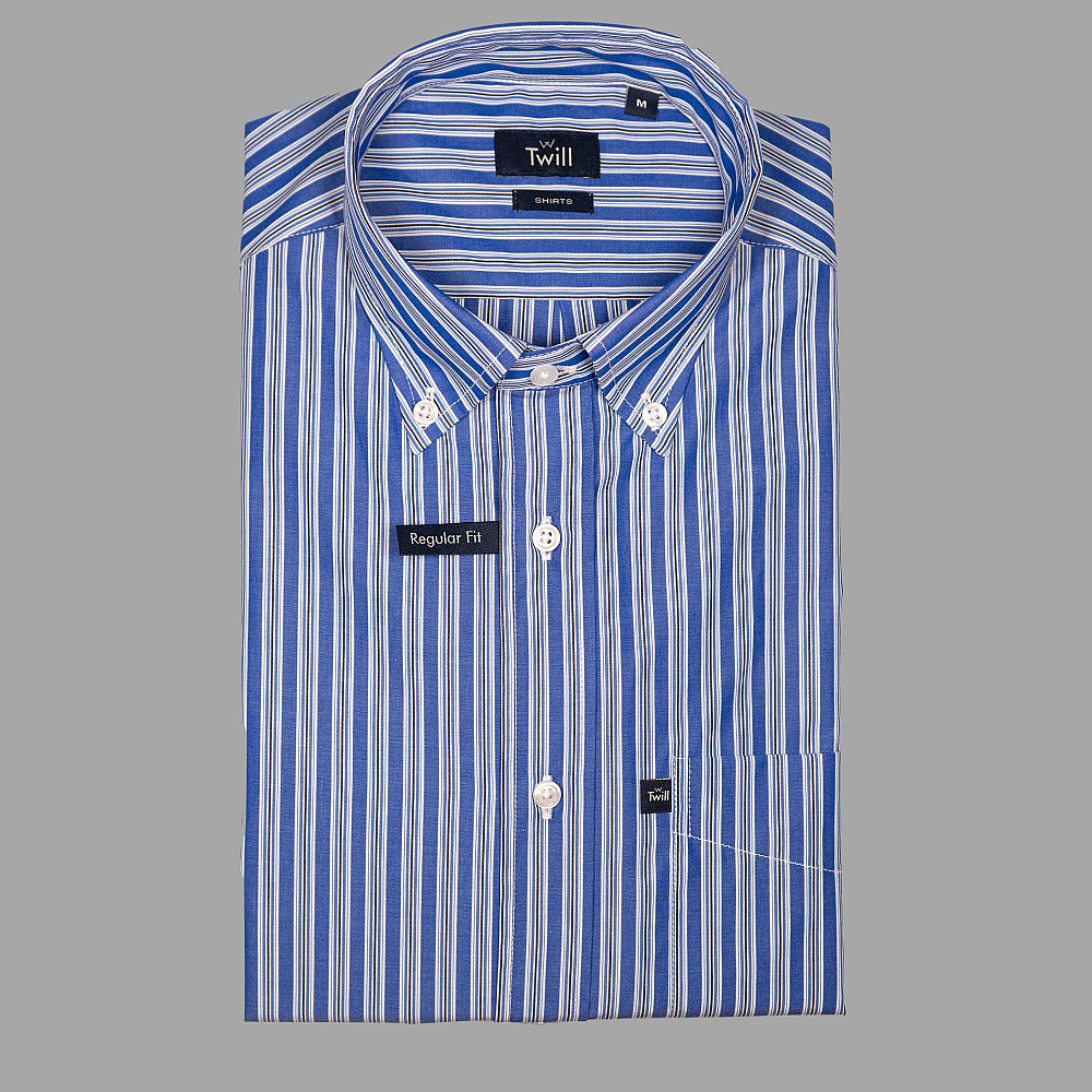 Twill Ανδρικό Button Down Sport Πουκάμισο Μ.Μ
