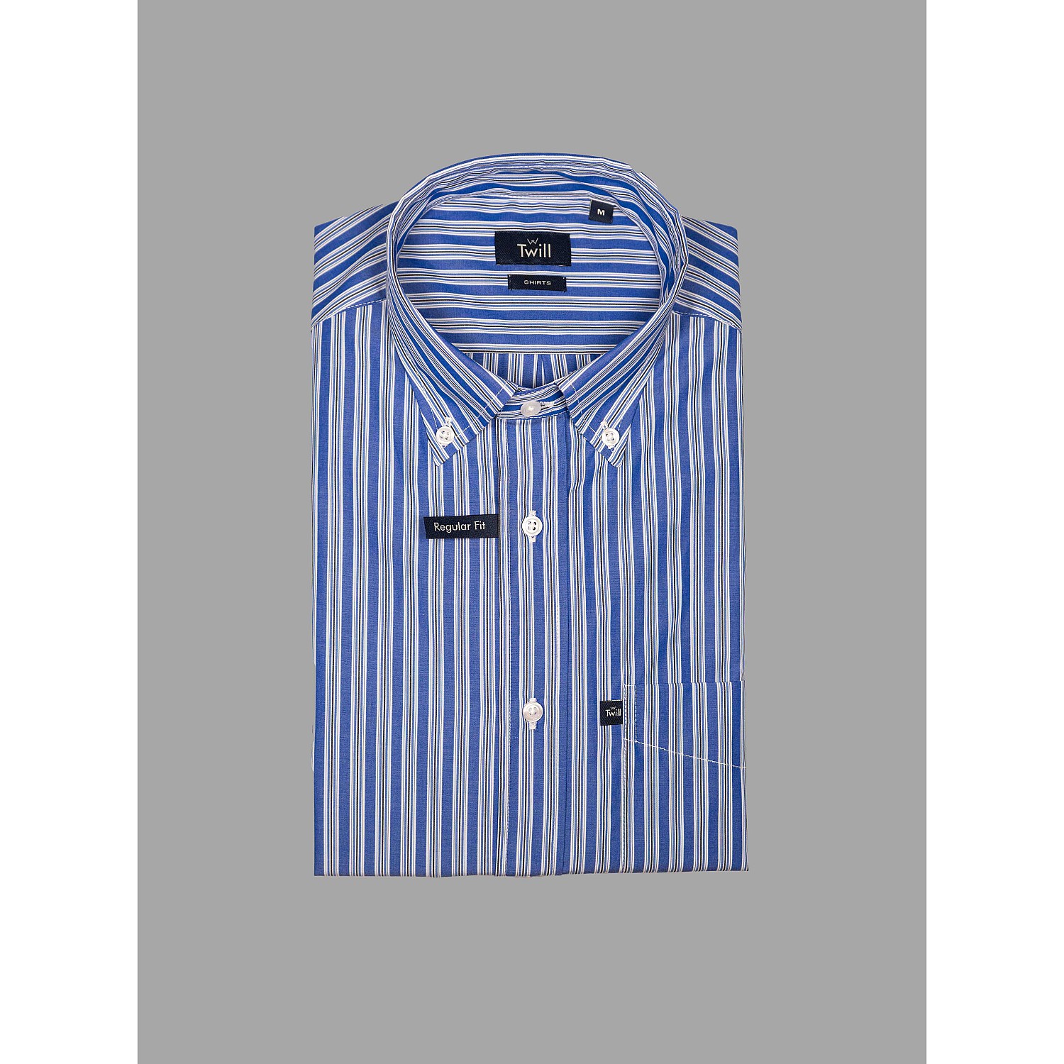 Twill Ανδρικό Button Down Sport Πουκάμισο Μ.Μ