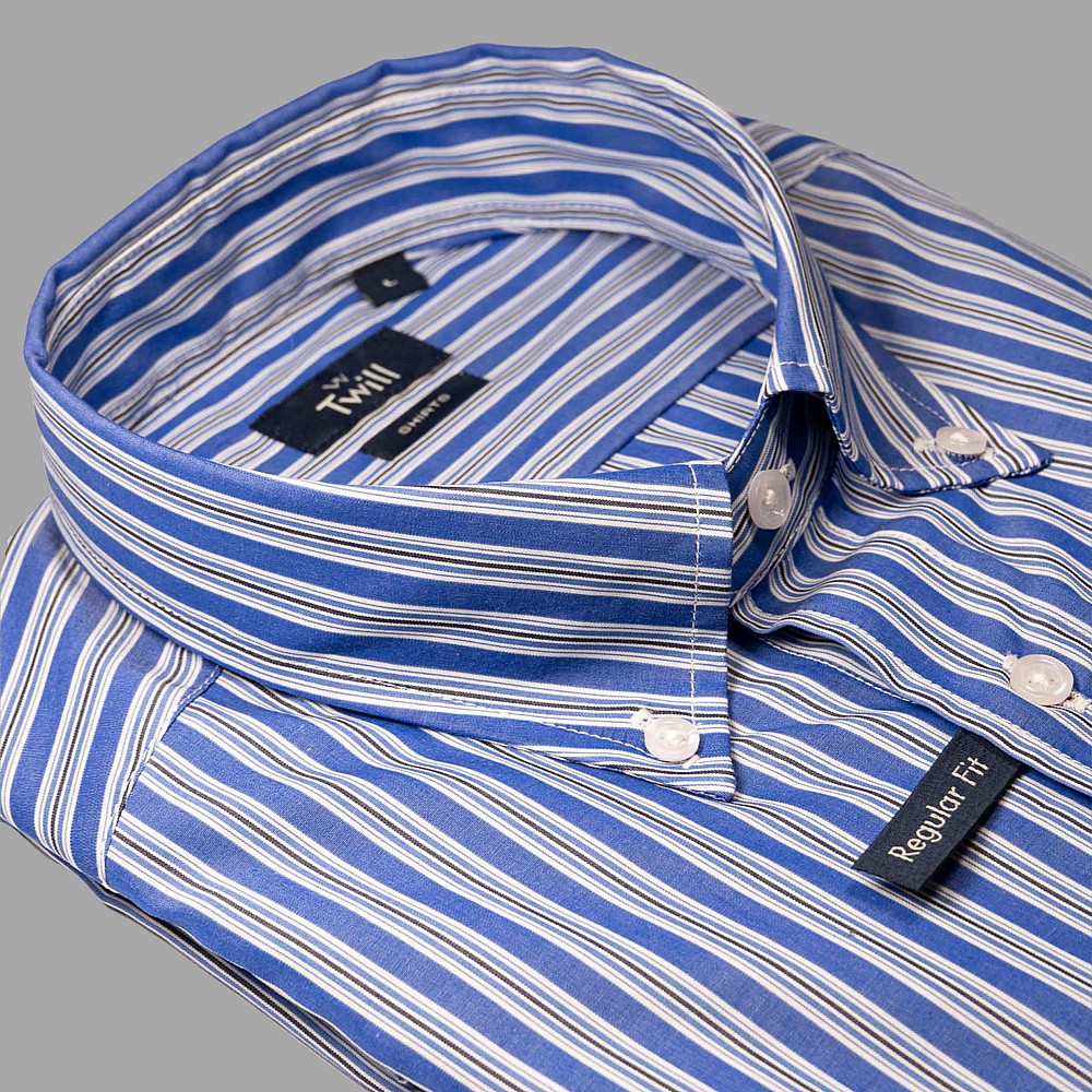 Twill Ανδρικό Button Down Sport Πουκάμισο Μ.Μ