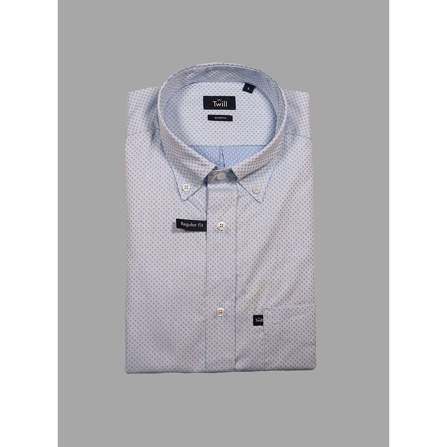 Twill Ανδρικό Button Down Sport Πουκάμισο Μ.Μ