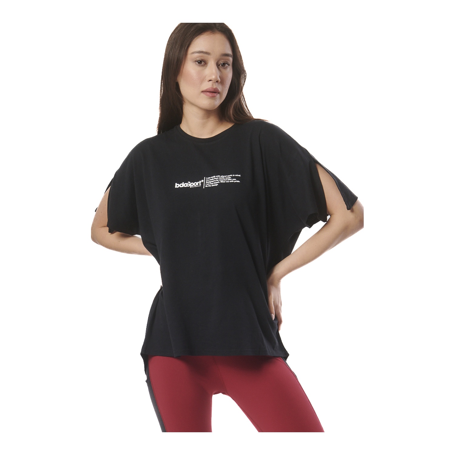 Body Action Γυναικειο Oversized T-Shirt Με Κοψιματα