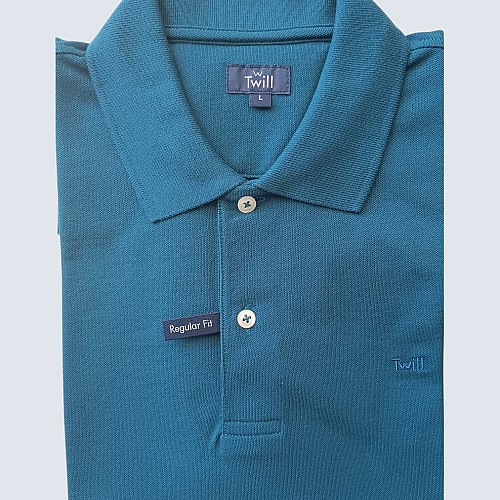 Unisex Κοντομάνικο Polo Μπλουζάκι Μονόχρωμο TWILL
