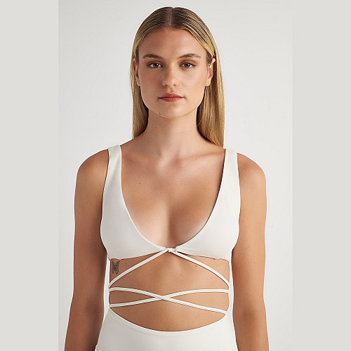 Sugarfree Μονοχρωμο Μαγιο Μπικινι Crop Τοπ