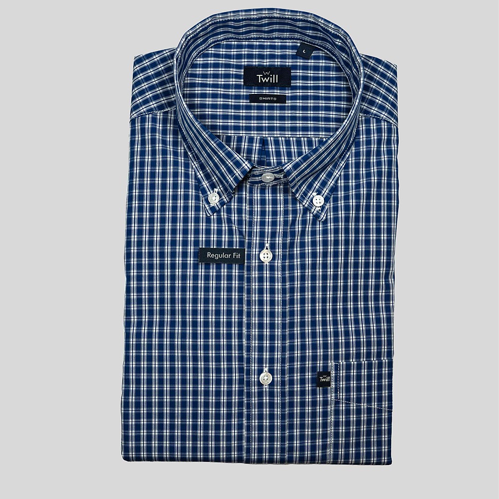 Twill Ανδρικό Button Down Sport Πουκάμισο Μ.Μ