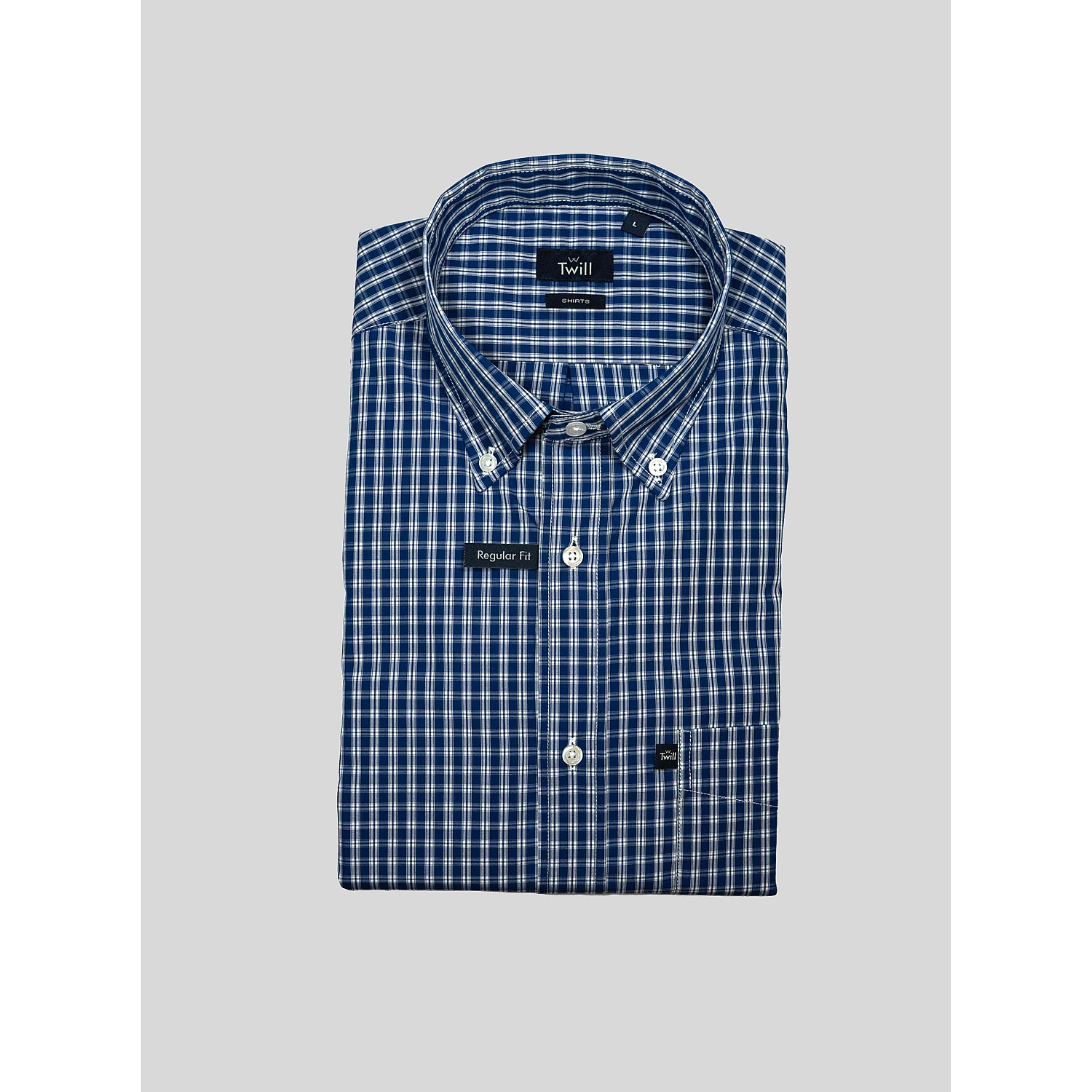 Twill Ανδρικό Button Down Sport Πουκάμισο Μ.Μ