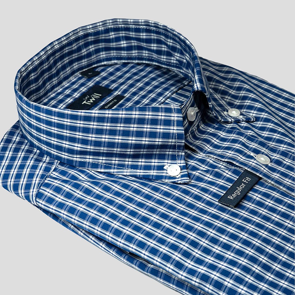 Twill Ανδρικό Button Down Sport Πουκάμισο Μ.Μ