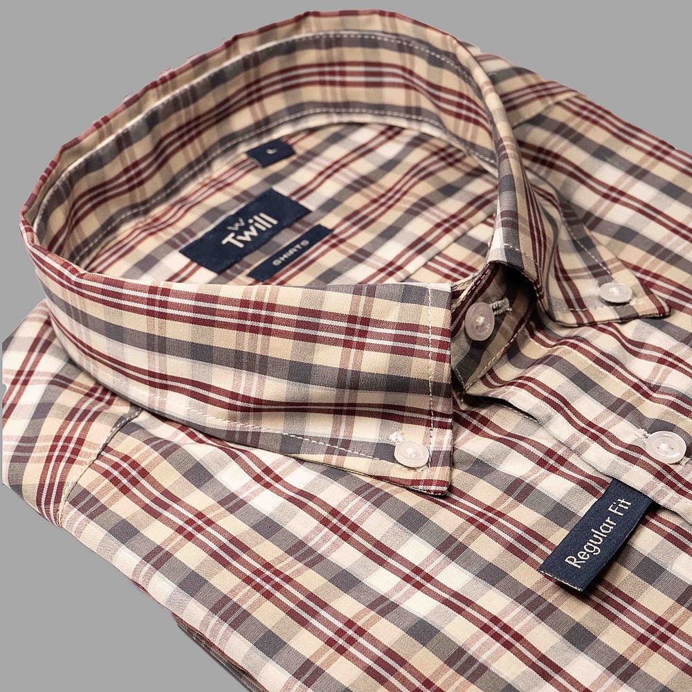 Twill Ανδρικό Button Down Sport Πουκάμισο Μ.Μ