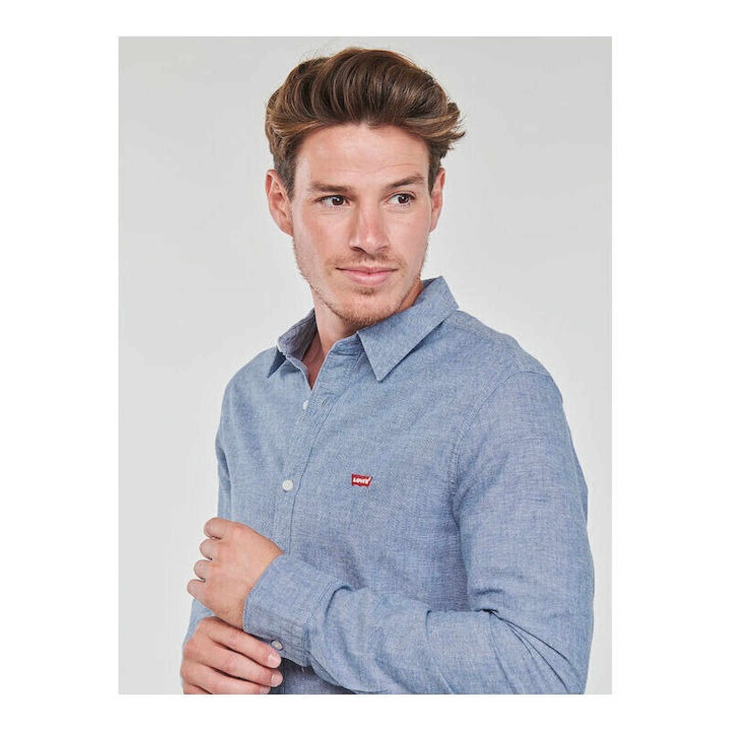 LEVIS ΑΝΔΡΙΚΟ ΠΟΥΚΑΜΙΣΟ Μ.Μ. BATTERY HM SLIM BROWNS