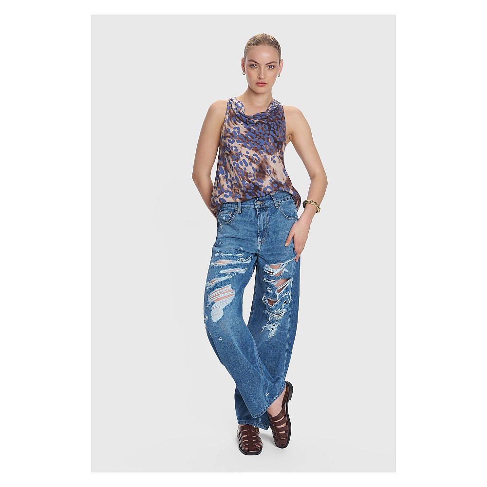 ALE Παντελόνι τζιν loose με σκισίματα Jeans