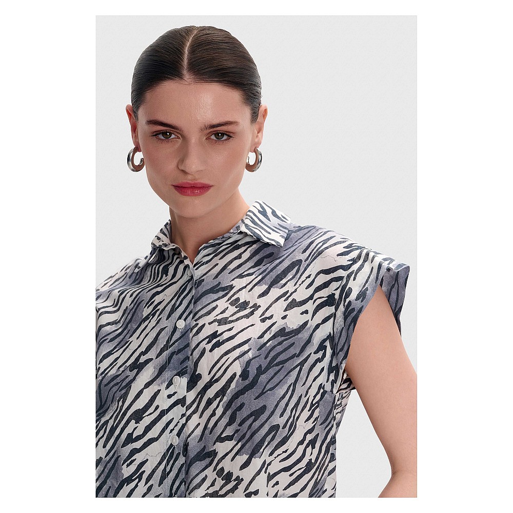 ALE Πουκάμισο κοντομάνικο zebra print
